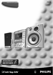 Bruksanvisning Philips FW-R8 Stereoanläggning