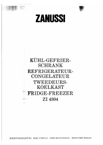 Mode d’emploi Zanussi ZI4304 Réfrigérateur