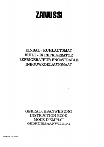 Bedienungsanleitung Zanussi ZI9164A Kühlschrank