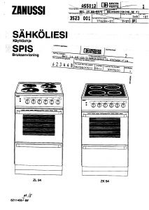 Bruksanvisning Zanussi ZK54A Spis