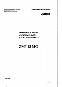 Manual Zanussi ZMJ18MGS Micro-onda