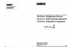 Bedienungsanleitung Zanussi ZN315KNF Kühl-gefrierkombination