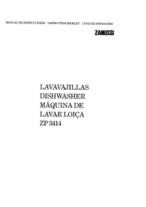 Manual de uso Zanussi ZP3414M Lavavajillas