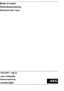 Manuale AEG FAV146SUGA Lavastoviglie