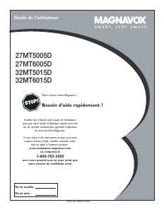 Mode d’emploi Magnavox 27MT6005D Téléviseur