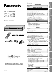 Manual Panasonic NV-FJ780B Video recorder