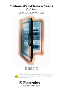 Bedienungsanleitung Electrolux EK170SLICN Weinklimaschrank