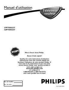 Mode d’emploi Philips 32PT8302 Téléviseur