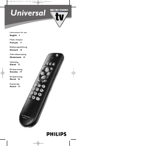 Mode d’emploi Philips SBC RU 510 Télécommande