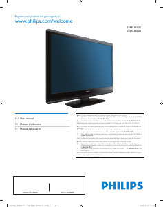 Mode d’emploi Philips 32PFL3505D Téléviseur LED