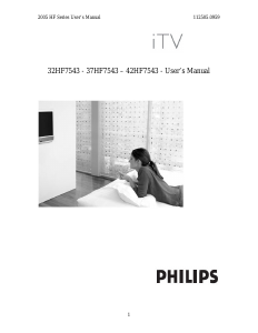 Manual Philips 32HF7543 LCD Television