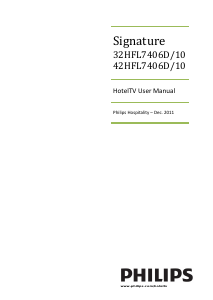 Manual Philips 32HFL7406D LCD Television