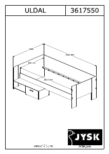 Manual JYSK Uldal (90x200) Bed Frame