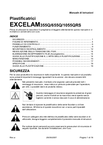 Manuale GMP Excelam 655Q Plastificatrice