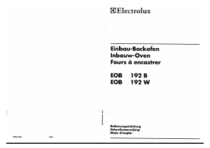 Handleiding Electrolux EOB192W Oven