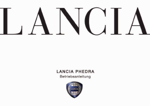 Bedienungsanleitung Lancia Phedra (2006)