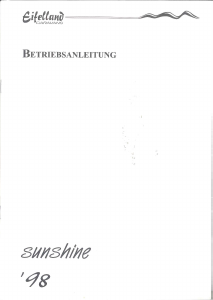 Bedienungsanleitung Eifelland Sunshine 500 TL (1998) Caravan