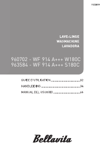 Handleiding Bellavita WF 914 A+++ S180C Wasmachine