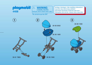 Mode d’emploi Playmobil set 4408 City Life Papa – Enfant – Landau
