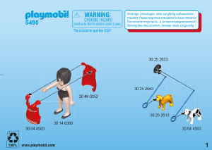 Manual de uso Playmobil set 5490 City Life Mujer con cachorros