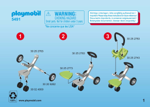 Mode d’emploi Playmobil set 5491 City Life Maman et bébé avec poussette