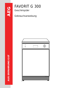 Bedienungsanleitung AEG FAVG300 Geschirrspüler