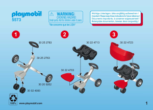Handleiding Playmobil set 5573 City Life Tweeling kinderwagen