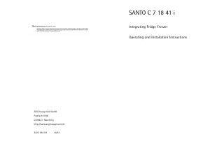 Manual AEG SC71841I Fridge-Freezer