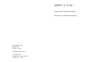 Bedienungsanleitung AEG SC61640I Kühl-gefrierkombination