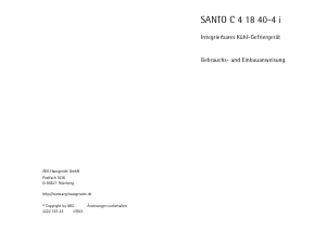 Bedienungsanleitung AEG SC41840-4I Kühl-gefrierkombination