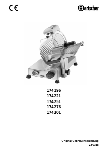 Handleiding Bartscher 174251 Snijmachine