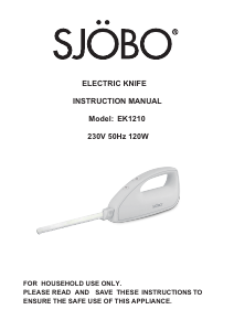 Bruksanvisning Sjöbo EK12010 Elektrisk kniv