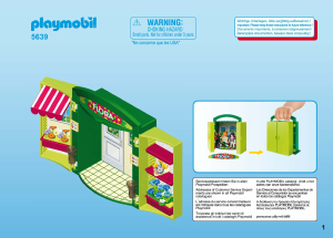 说明书 Playmobilset 5639 City Life 花店玩具箱