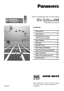 Handleiding Panasonic NV-SJ5MK2AM Videorecorder