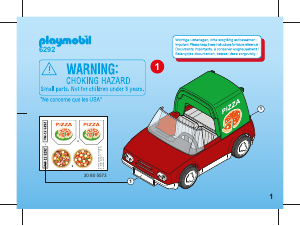 Handleiding Playmobil set 6292 City Life Pizzaleverdienst