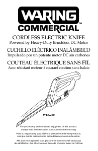 Manual de uso Waring WEK200 Cuchillo eléctrico