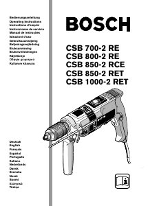 Manual Bosch CSB 850-2 RET Berbequim de percussão
