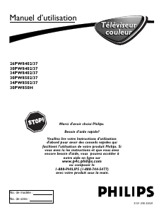 Mode d’emploi Philips 34PW8402 Téléviseur