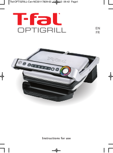 Manual Tefal GC702DTL OptiGrill Contact Grill