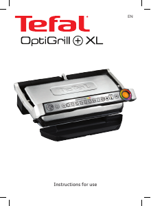 Manual Tefal GC722D40 OptiGrill+ XL Contact Grill
