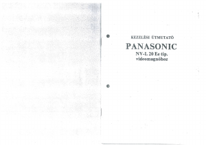 Használati útmutató Panasonic NV-L20EE Videofelvevő