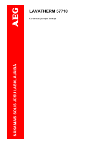 Rokasgrāmata AEG LTH57710W Veļas žāvētājs