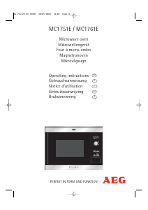 Bedienungsanleitung AEG MC1751E-W Mikrowelle