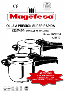 Manual de uso Magefesa Magestar Olla a presión