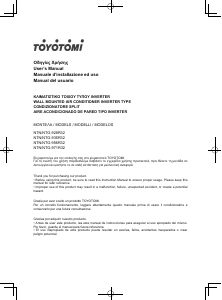 Manual de uso Toyotomi NTN/NTG-956R32 Aire acondicionado