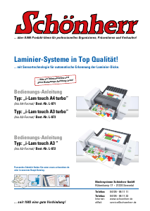 Bedienungsanleitung Schönherr i-Lam touch A3 Turbo Laminiergerät