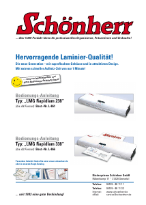 Bedienungsanleitung Schönherr LMG Rapidlam 338 Laminiergerät
