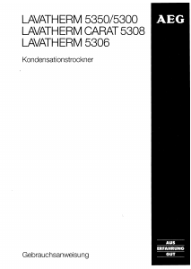Bedienungsanleitung AEG LTHCARAT5308W Trockner