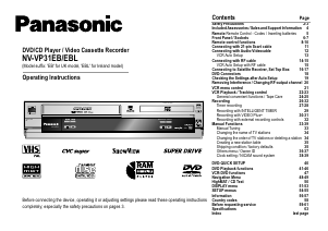 Manual Panasonic NV-VP31EBL DVD-Video Combination