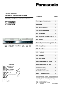 Bruksanvisning Panasonic NV-VHD1EC DVD-Video Kombination